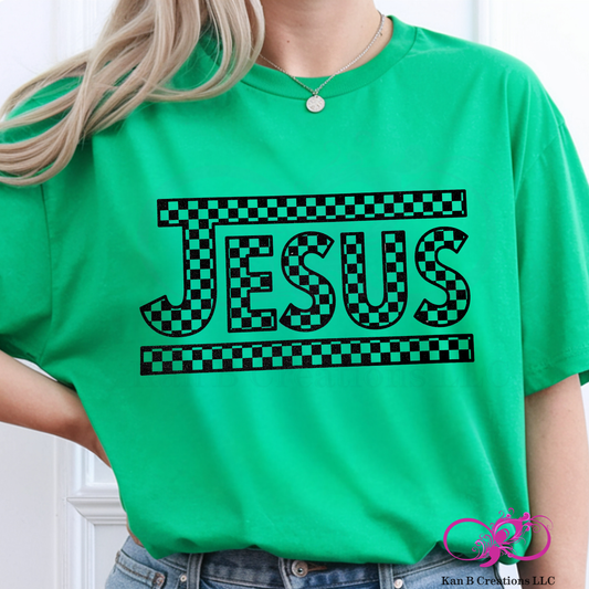 Checkered Conversee Jesus Tshirt