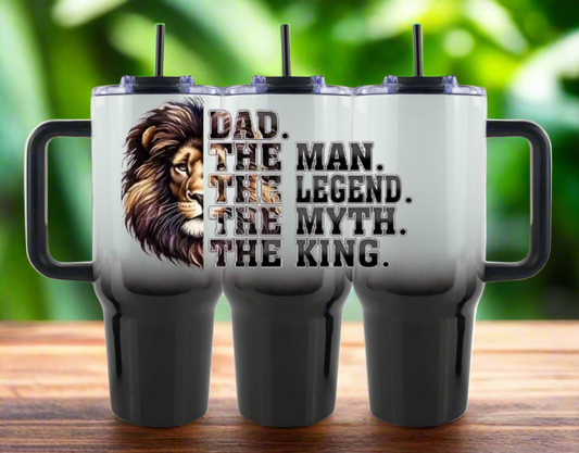 40 oz Dad Black Ombre Tumbler