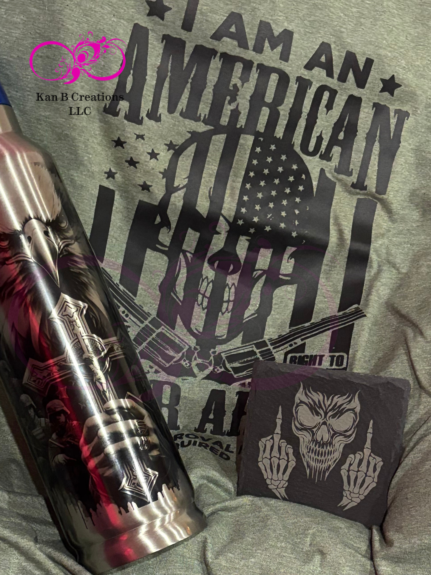 4 pack, 2nd Amendment Black Slate Coasters