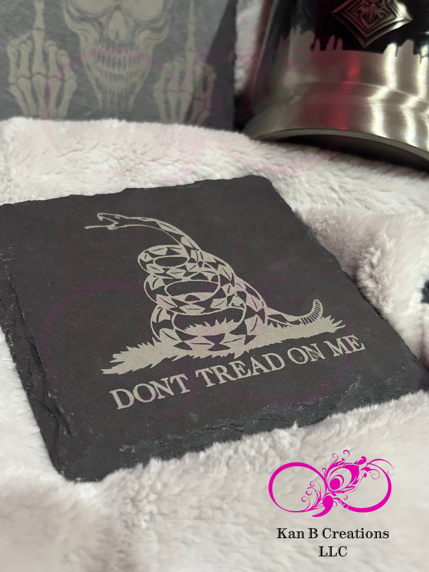 4 pack, 2nd Amendment Black Slate Coasters