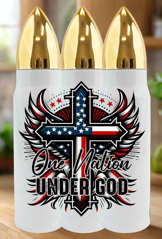 One Nation Under God, 32 oz Bullet Tumbler/Thermos