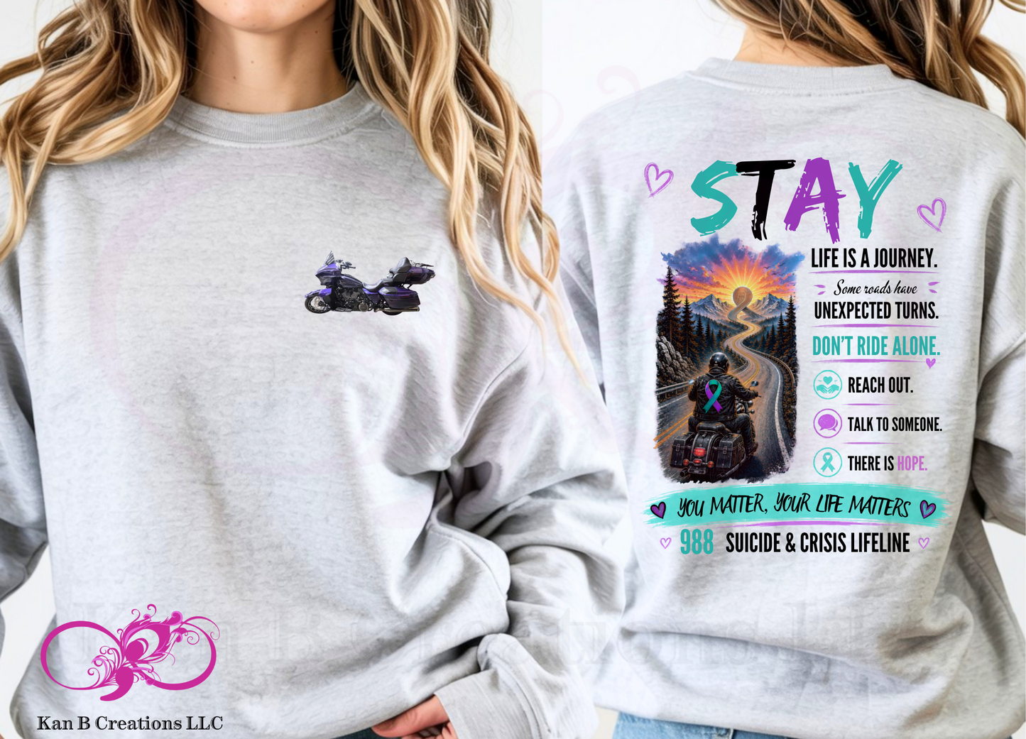 Memorial, Stay Crewneck Sweatshirt, Sport Gray