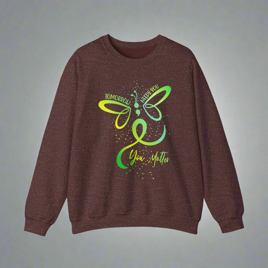 Butterfly Inspiration Crewneck Sweatshirt, Motivational Apparel