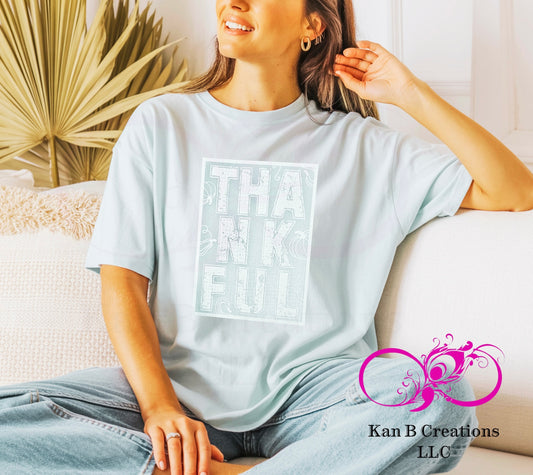 Thankful (white print) Tshirt