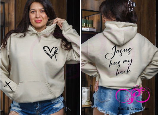 Jesus Has My Back Hoodie