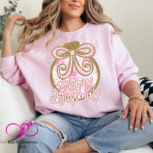 Pink Merry Christmas Sweatshirt