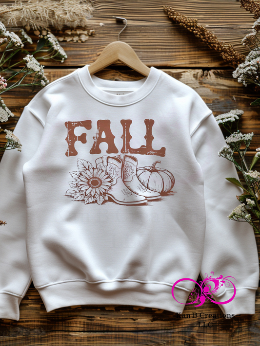 Fall Boots Crewneck Sweatshirt