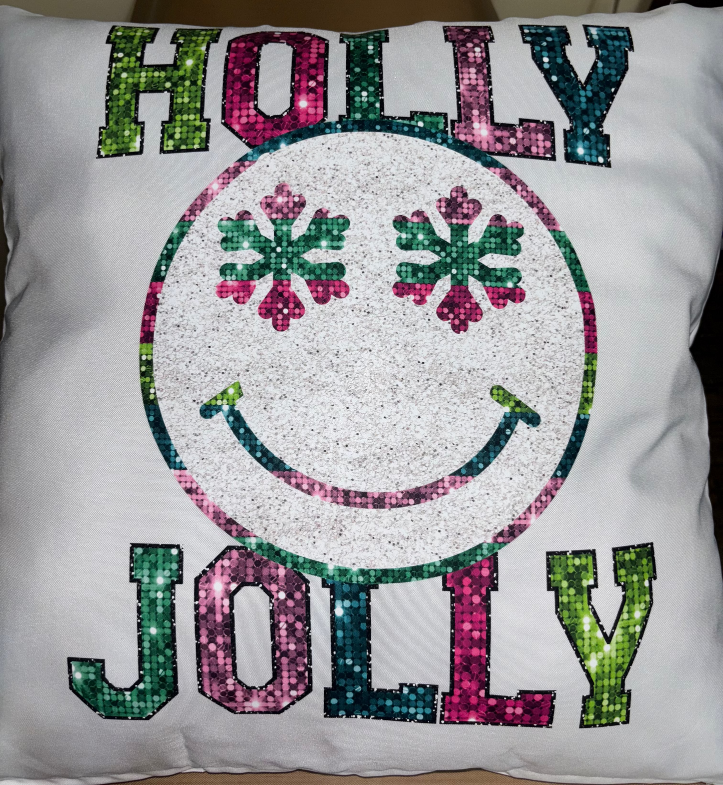 DOUBLE SIDED 18 inch throw pillow cover, WHITE