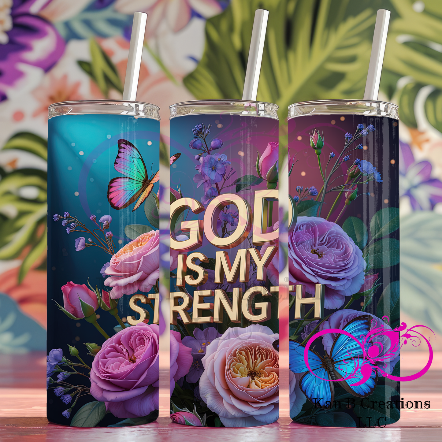 God Is My Strength 20 oz Tumbler