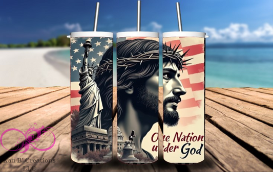 One Nation Under God 20 oz tumbler